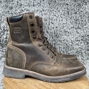 Justin Original Leather Work Boots Pulley 8” Soft Toe Men's 13 D SE681